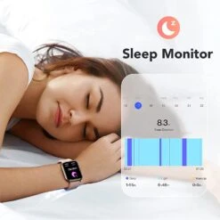 Montre Connectée Rose Pâle -Monde Electronique montre connectee femme chronus sommeil