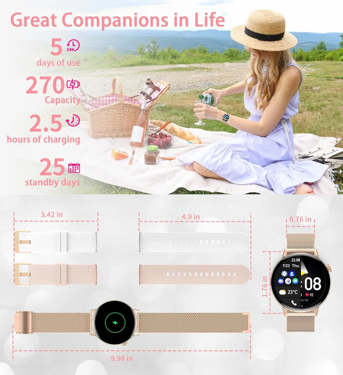 Montre Connectée Femme Classe 11 Montre Connectée Femme Classe – Image 9