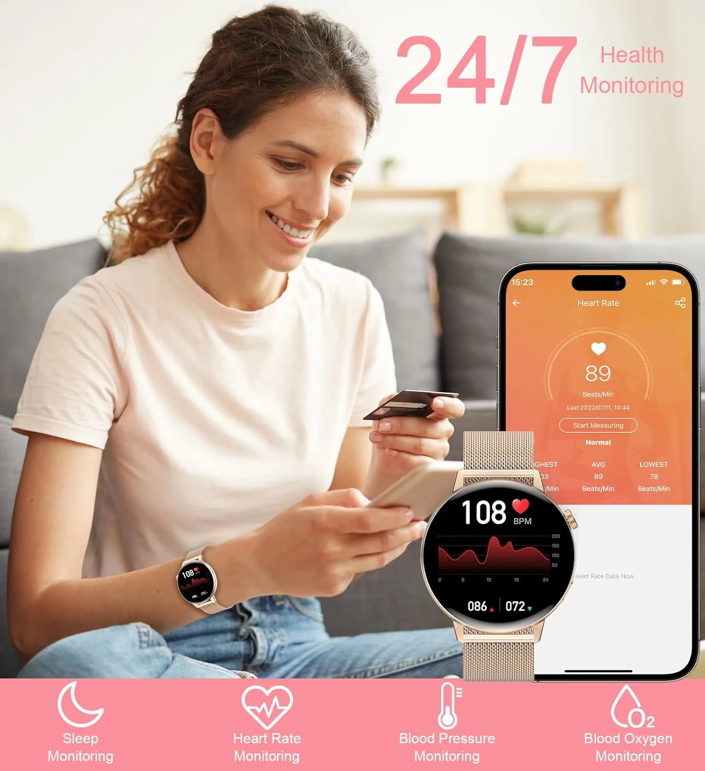 Montre Connectée Femme Classe 9 Montre Connectée Femme Classe – Image 7