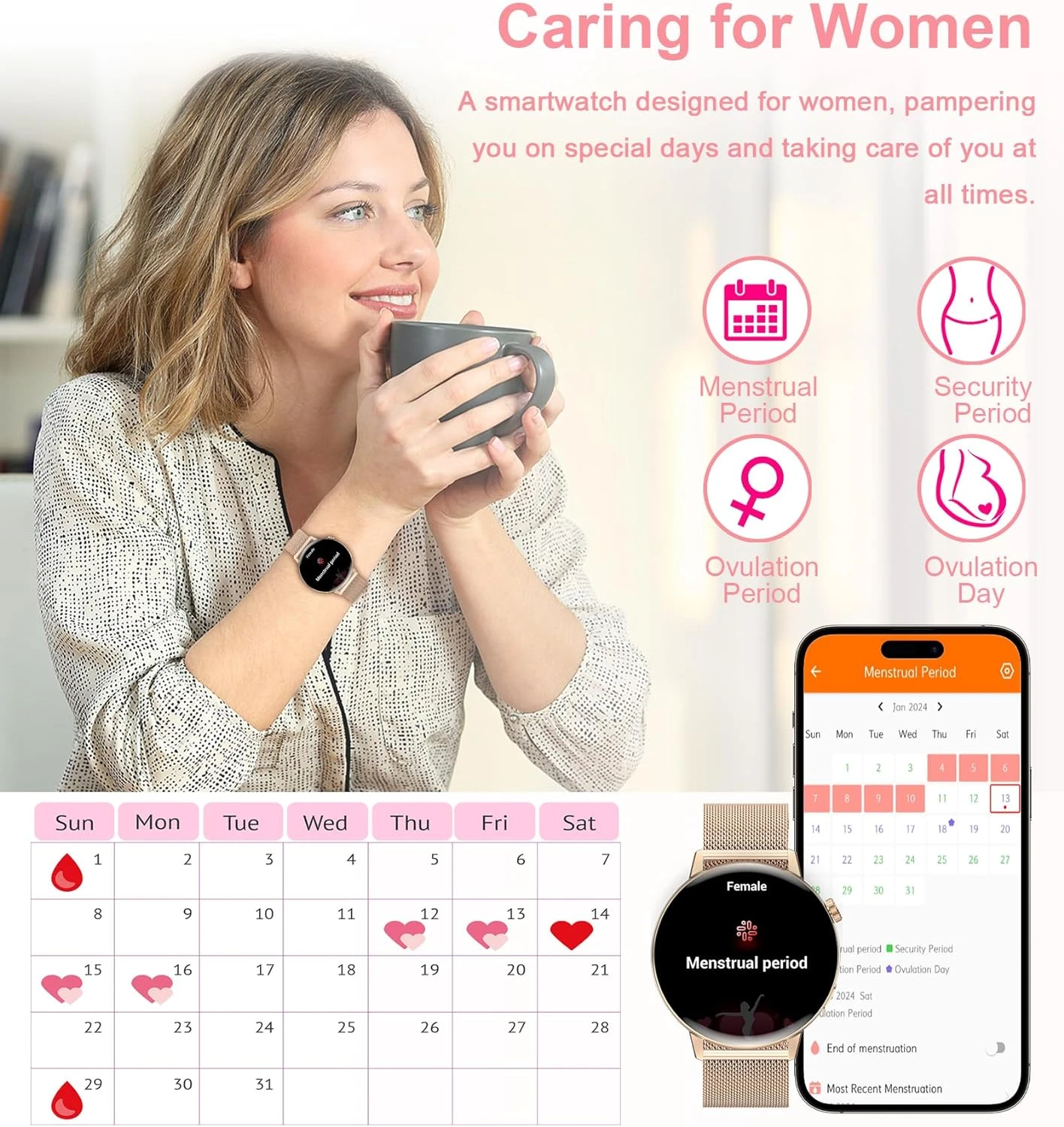 Montre Connectée Femme Classe 4 Montre Connectée Femme Classe – Image 2