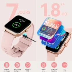 Montre Connectée Femme Course à Pied -Monde Electronique montre connectee femme course a pied batterie