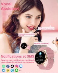 Montre Connectée Femme Dorée 11 Montre Connectée Femme Dorée -Monde Electronique montre connectee femme iphone 11 assistance vocale