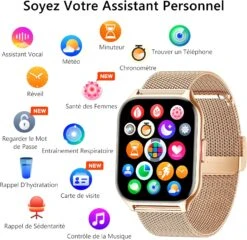 Montre Connectée Femme HD 2.0 Pouces -Monde Electronique montre connectee femme iphone 14 assistance