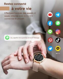 Montre Connectée Femme Smartwatch -Monde Electronique montre connectee femme iphone 15 notifications