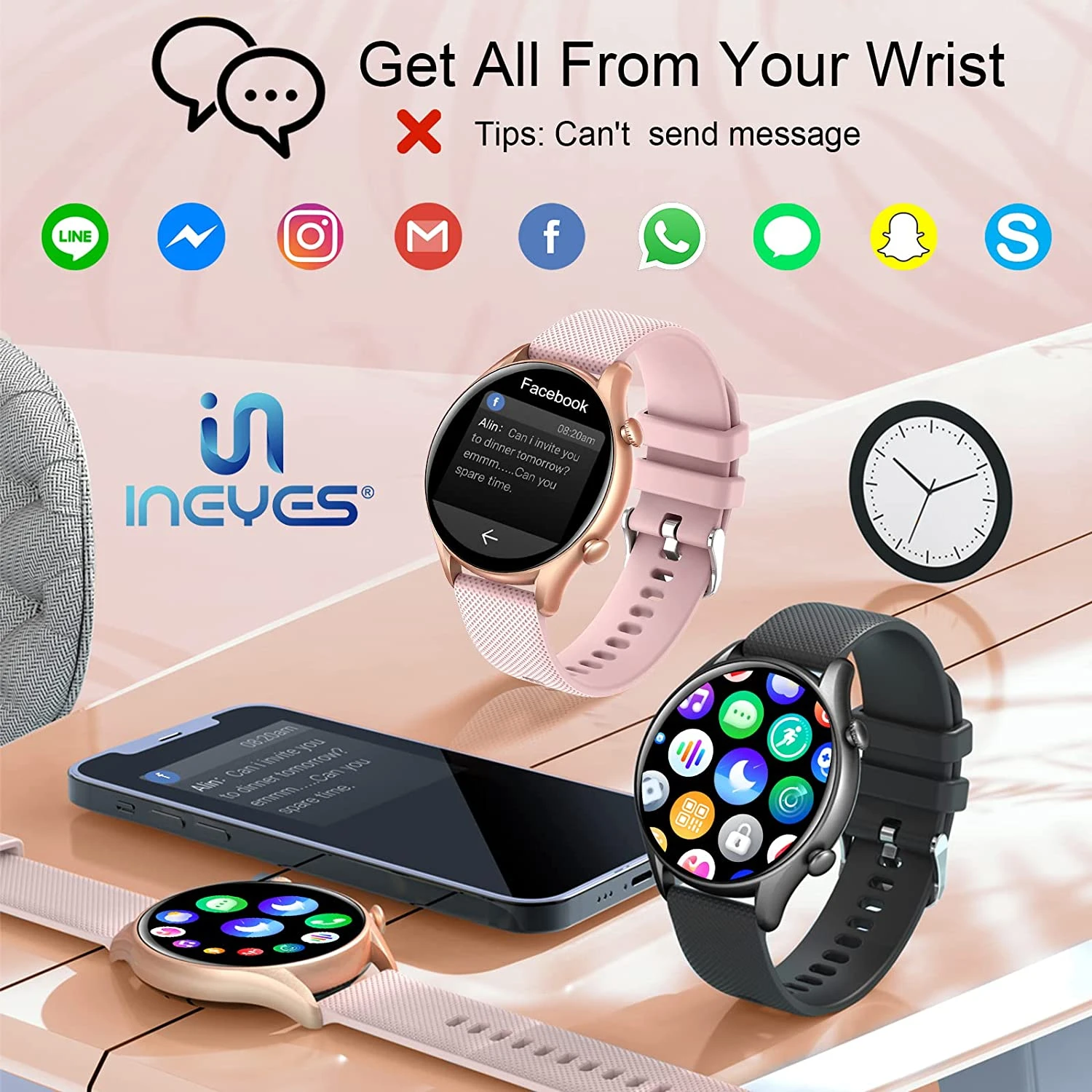 Montre Connectée Femme Performante 4 Montre Connectée Femme Performante – Image 2