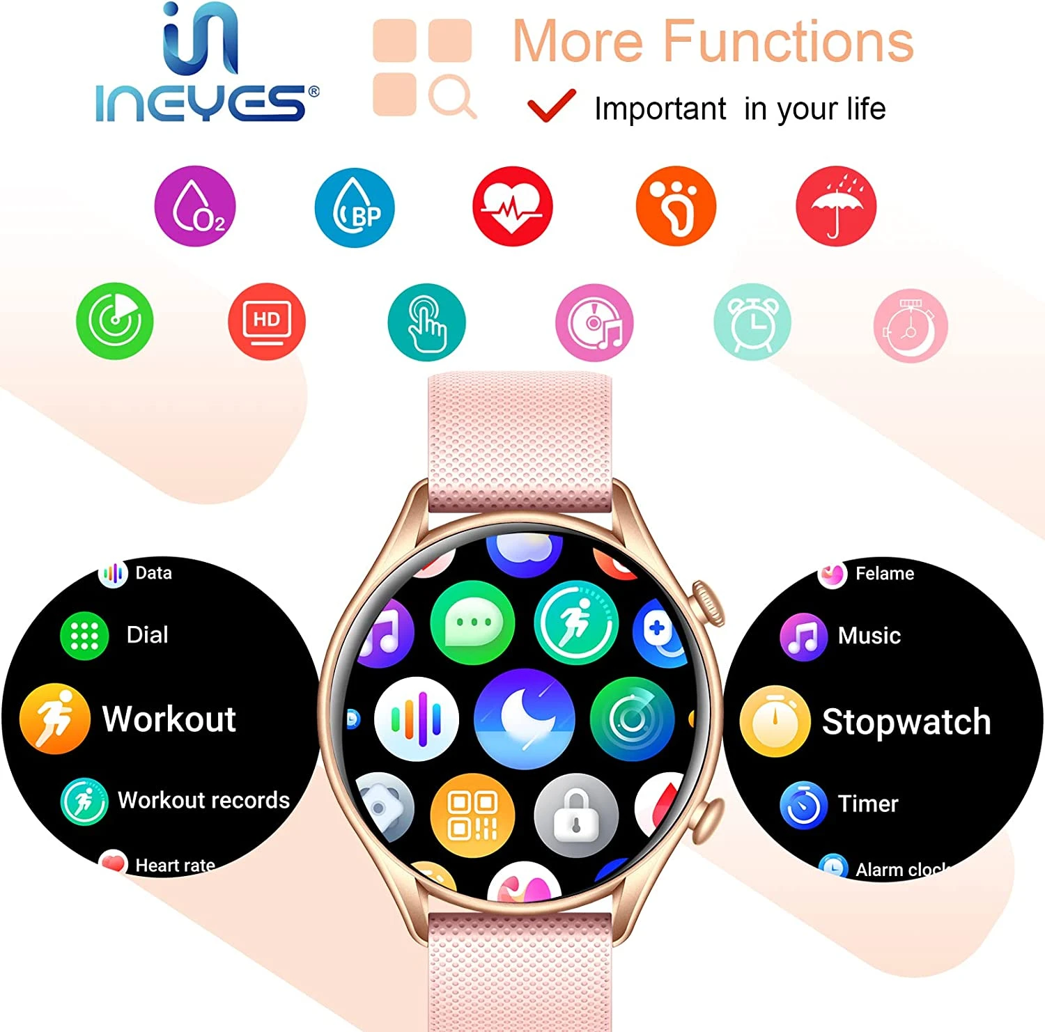 Montre Connectée Femme Performante 5 Montre Connectée Femme Performante – Image 3