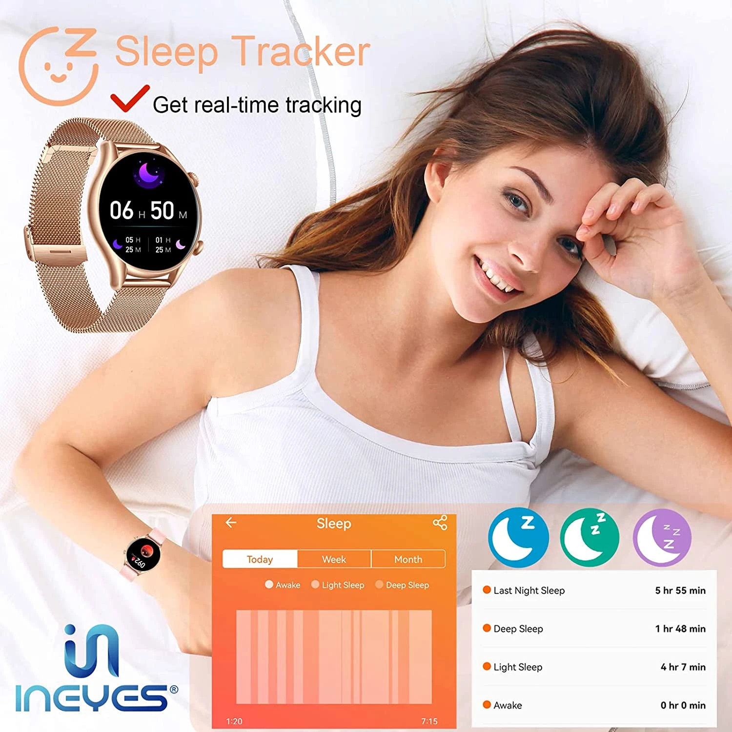 Montre Connectée Femme Performante 6 Montre Connectée Femme Performante – Image 4