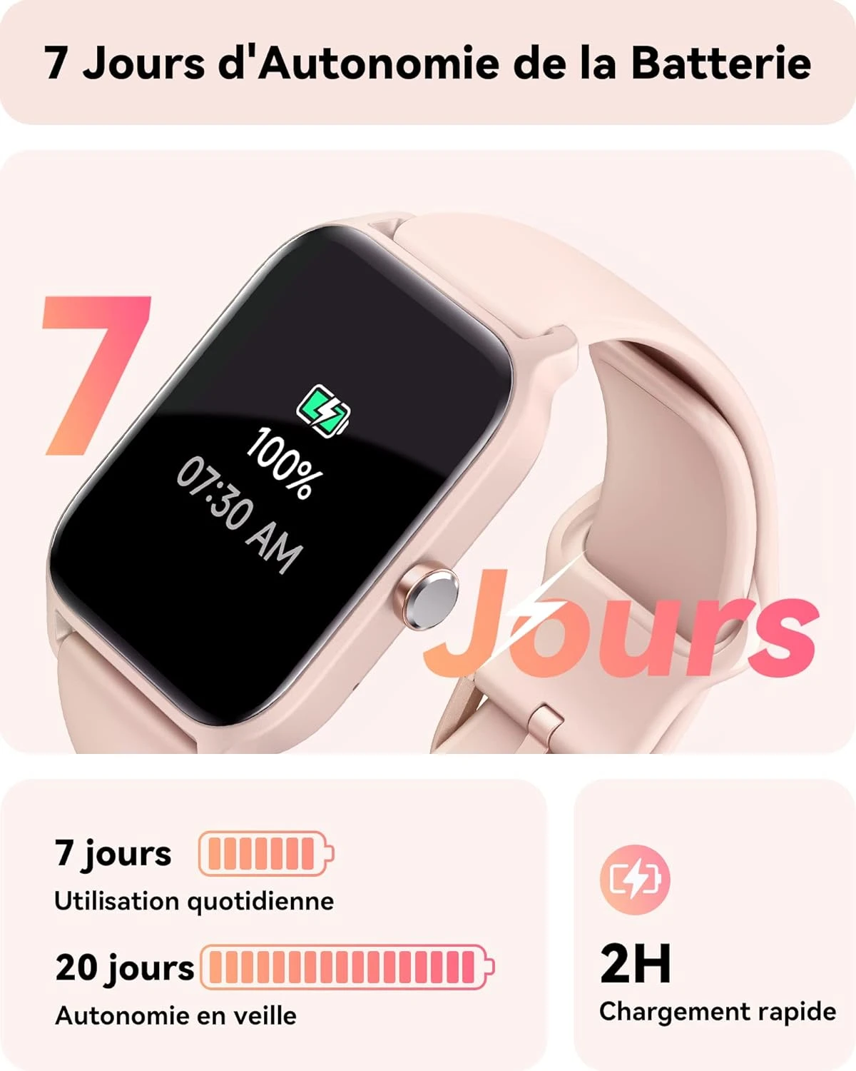 Montre Connectée Femme Longue Autonomie 4 Montre Connectée Femme Longue Autonomie – Image 2