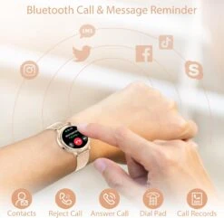 Montre Connectée Femme Or 12 Montre Connectée Femme Or -Monde Electronique montre connectee femme or appels