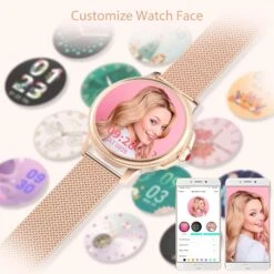 Montre Connectée Femme Or 13 Montre Connectée Femme Or -Monde Electronique montre connectee femme or cadrans