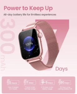 Montre Connectée Femme Couleur Or Rose -Monde Electronique montre connectee femme or rose autonomie