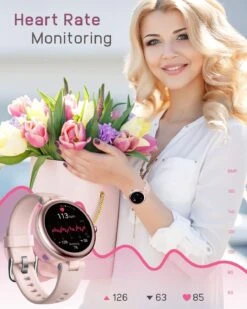 Montre Connectée Femme Ronde Rose 13 Montre Connectée Femme Ronde Rose -Monde Electronique montre connectee femme ronde rose moniteur