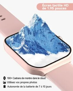 Montre Connectée Femme Rose 13 Montre Connectée Femme Rose -Monde Electronique montre connectee femme rose ecran hd