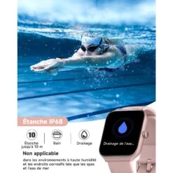 Montre Connectée Femme Rose 12 Montre Connectée Femme Rose -Monde Electronique montre connectee femme rose etanche