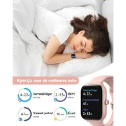 Montre Connectée Femme Rose 10 Montre Connectée Femme Rose -Monde Electronique montre connectee femme rose sommeil