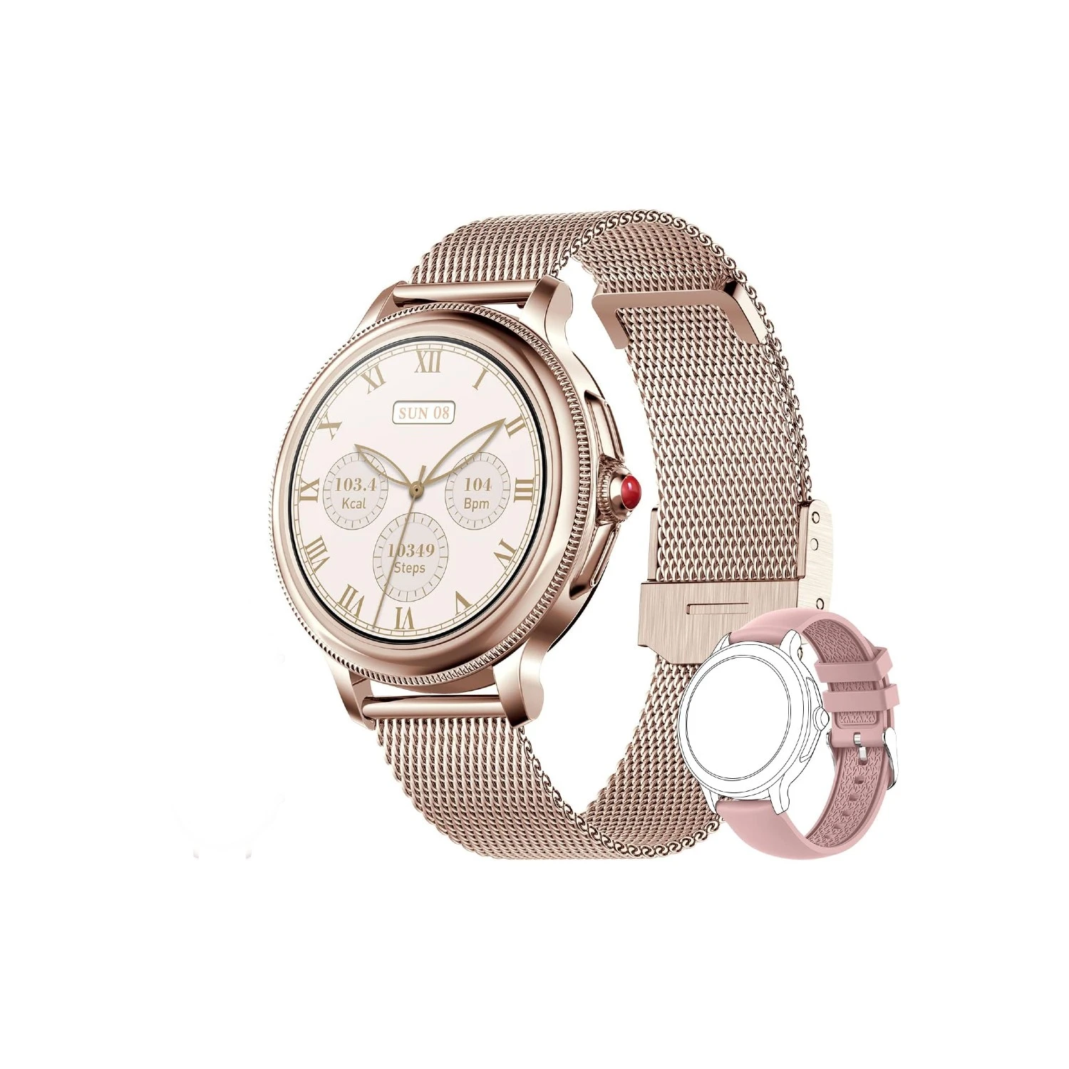 Montre Connectée Femme Joli Design 11 Montre Connectée Femme Joli Design – Image 9