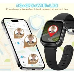 Devant -Monde Electronique montre connectee gps enfant 4G