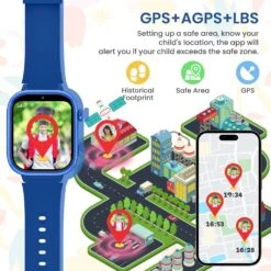 Montre Connectée GPS SOS Enfant -Monde Electronique montre connectee gps sos enfant GPS
