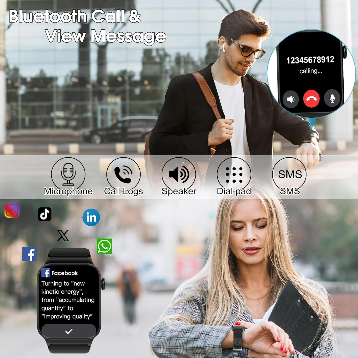 Montre Connectée Smartwatch 1.85 Pouce 4 Montre Connectée Smartwatch 1.85 Pouce – Image 2