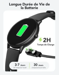 Montre Connectée Ronde Sport -Monde Electronique montre connectee iphone ronde autonomie batterie