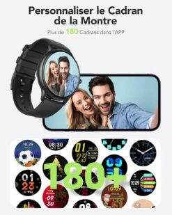 Montre Connectée Ronde Sport -Monde Electronique montre connectee iphone ronde personnalisation
