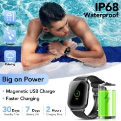 Montre Connectée Noire 13 Montre Connectée Noire -Monde Electronique montre connectee noir etanche