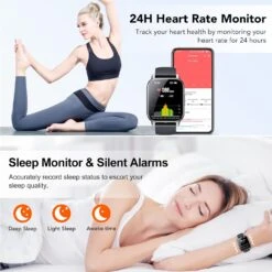 Montre Connectée Noire 12 Montre Connectée Noire -Monde Electronique montre connectee noir suivi sante