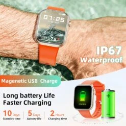 Montre Connectée Orange Femme -Monde Electronique montre connectee orange femme etanche