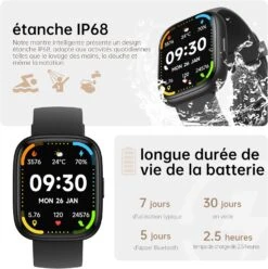 Montre Connectée 100+ Modes Sportifs -Monde Electronique montre connectee redmi note 11 etanche