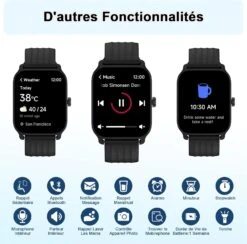Montre Connectée Écran 1.85 Pouce -Monde Electronique montre connectee redmi note 9 multifonctions
