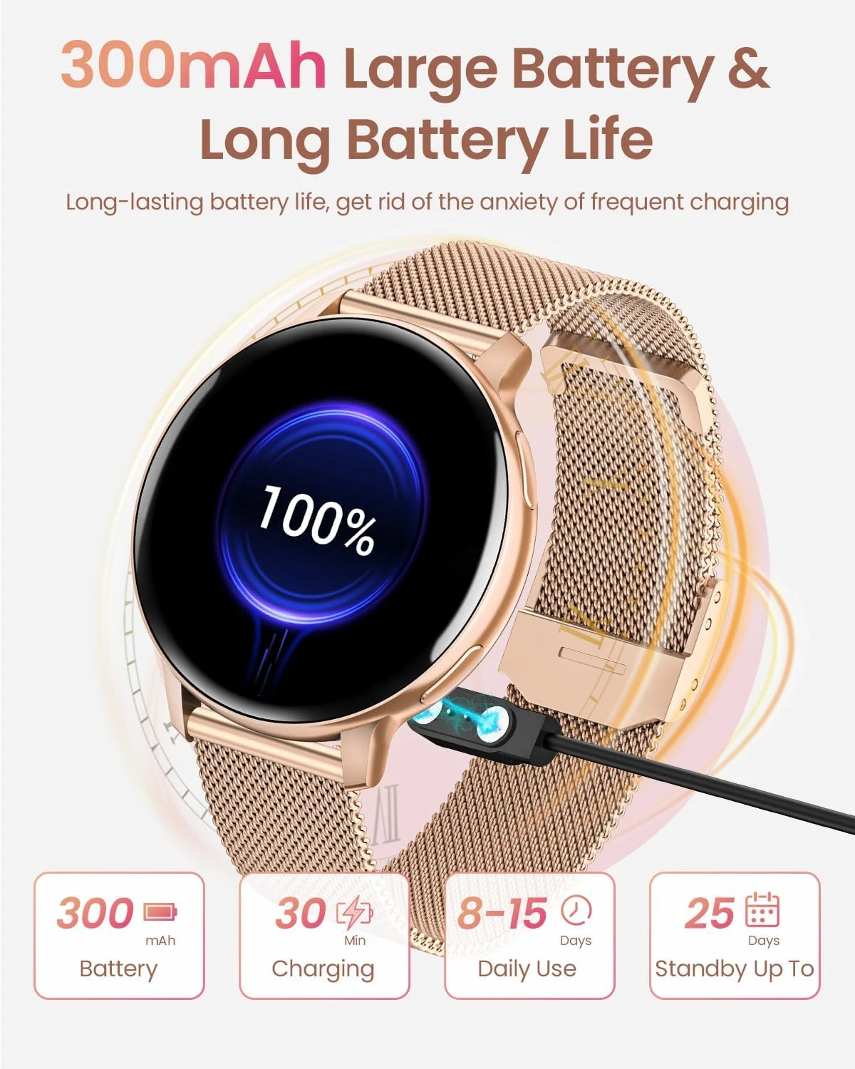 Montre Connectée Rose Gold 9 Montre Connectée Rose Gold – Image 7