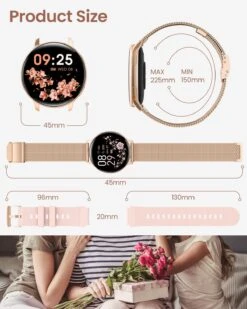 Montre Connectée Rose Gold 17 Montre Connectée Rose Gold -Monde Electronique montre connectee rose gold dimensions