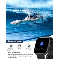 Montre Connectée Moniteur Santé -Monde Electronique montre connectee sante etanche