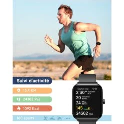 Montre Connectée Moniteur Santé -Monde Electronique montre connectee sante suivi activite