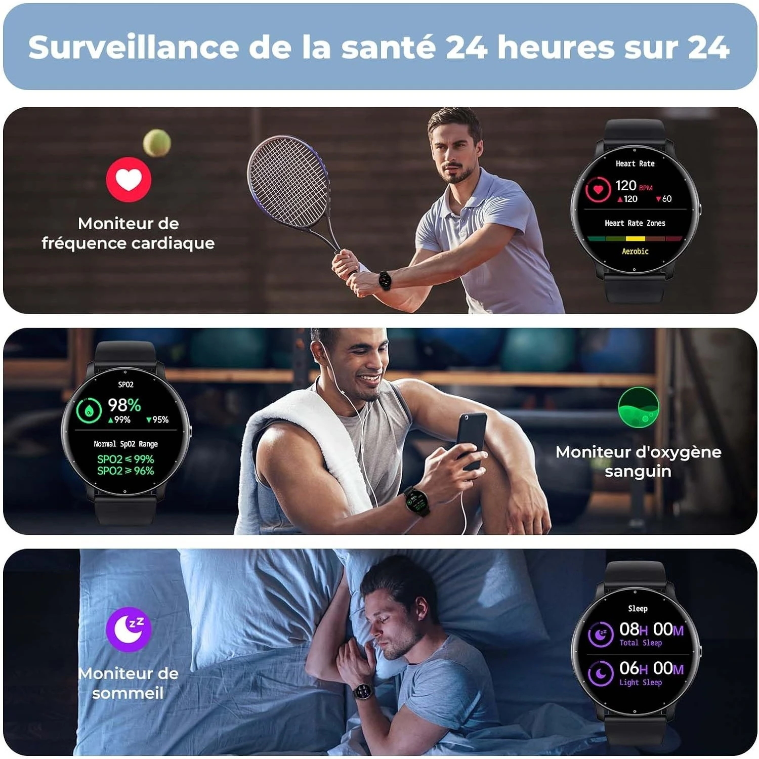 Montre Connectée Ronde Téléphone 4 Montre Connectée Ronde Téléphone – Image 2