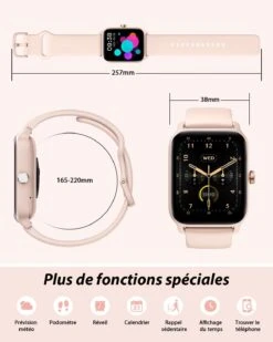 Montre Connectée Femme Avec Appels 1.8 Pouce -Monde Electronique montre connectee telephone femme dimensions