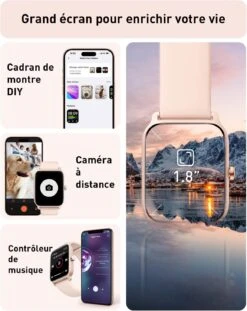 Montre Connectée Femme Avec Appels 1.8 Pouce -Monde Electronique montre connectee telephone femme ecran