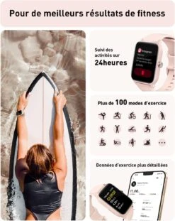 Montre Connectée Femme Avec Appels 1.8 Pouce -Monde Electronique montre connectee telephone femme fitness