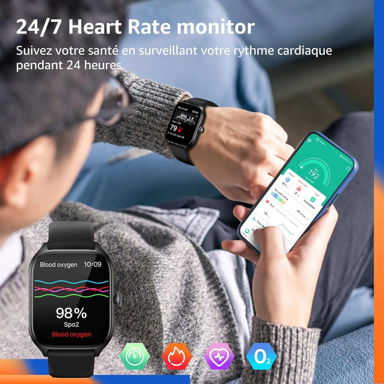 Montre Connectée Tension Artérielle 4 Montre Connectée Tension Artérielle – Image 2