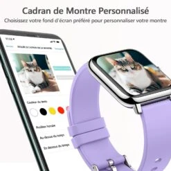 Montre Connectée Violette 15 Montre Connectée Violette -Monde Electronique montre connectee violette cadrans