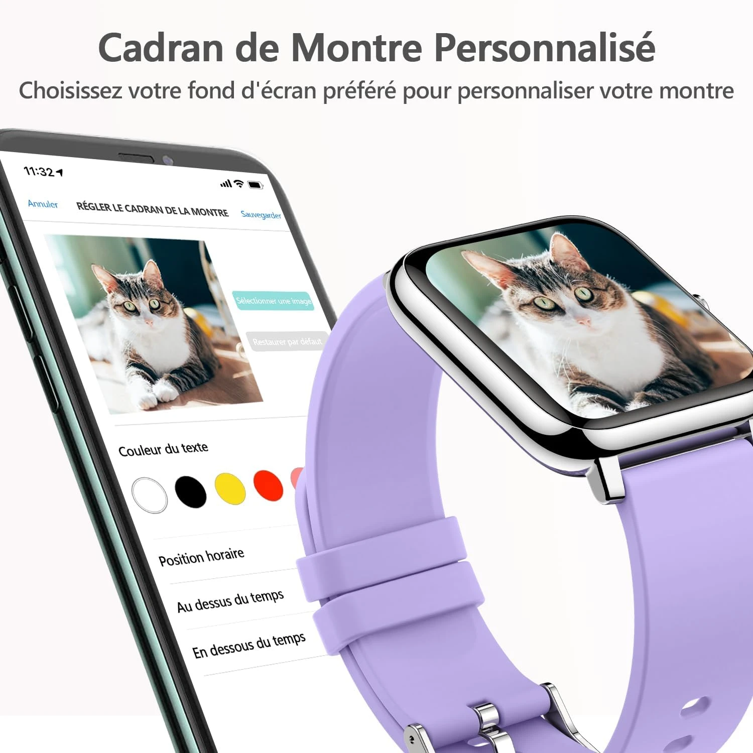 Montre Connectée Violette 9 Montre Connectée Violette – Image 7