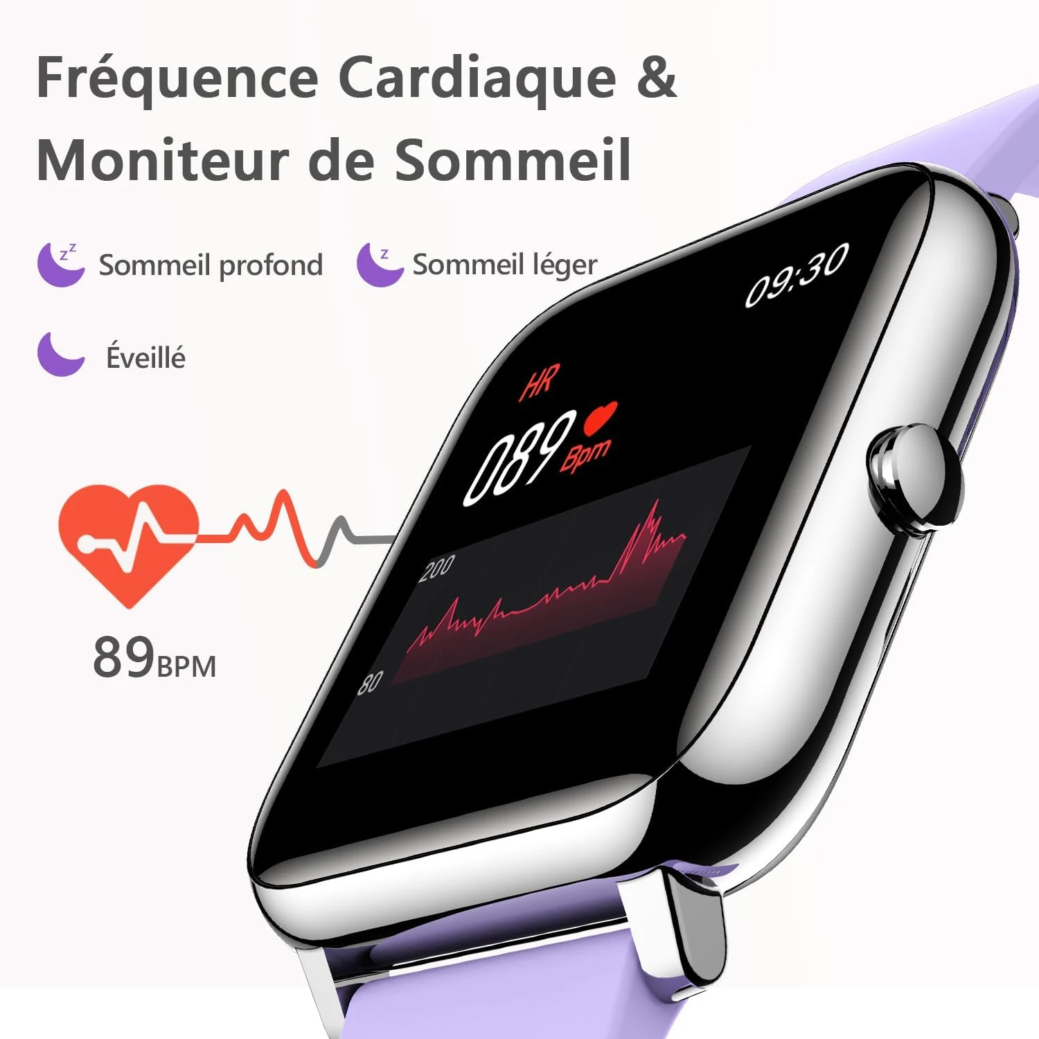 Montre Connectée Violette 4 Montre Connectée Violette – Image 2