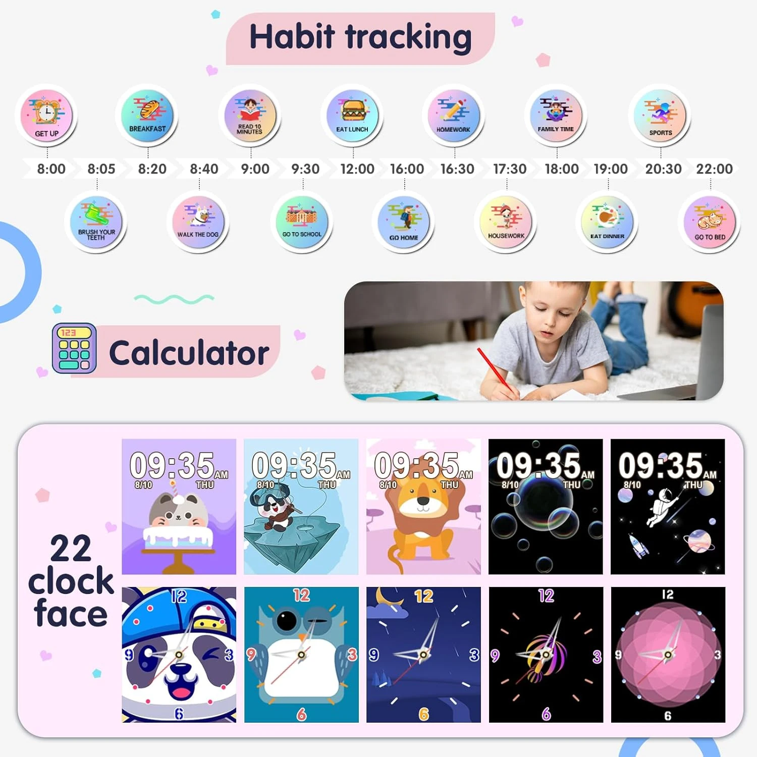 Montre Digitale Enfant Fille 5 Montre Digitale Enfant Fille – Image 3