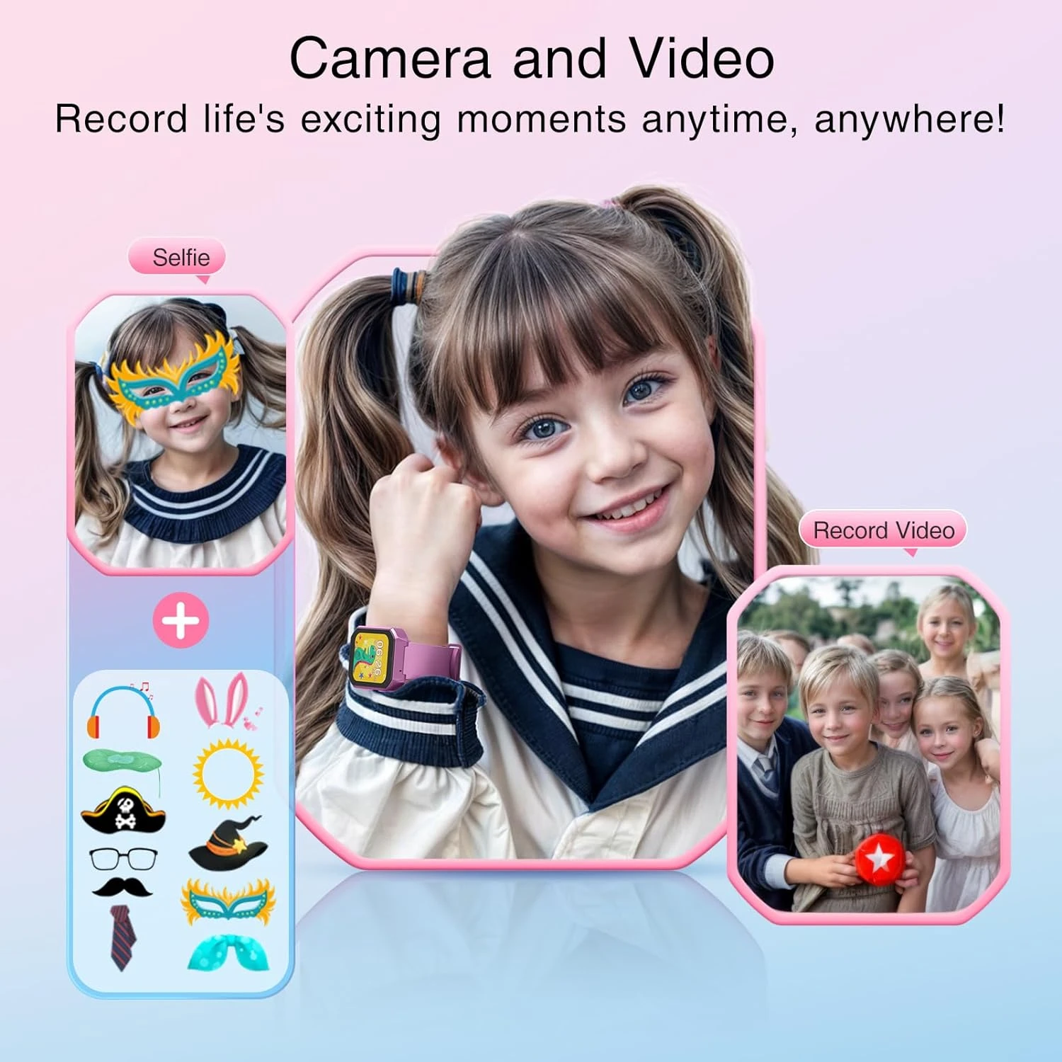 Montre Connectée Rose Pour Fille 4 Montre Connectée Rose Pour Fille – Image 2