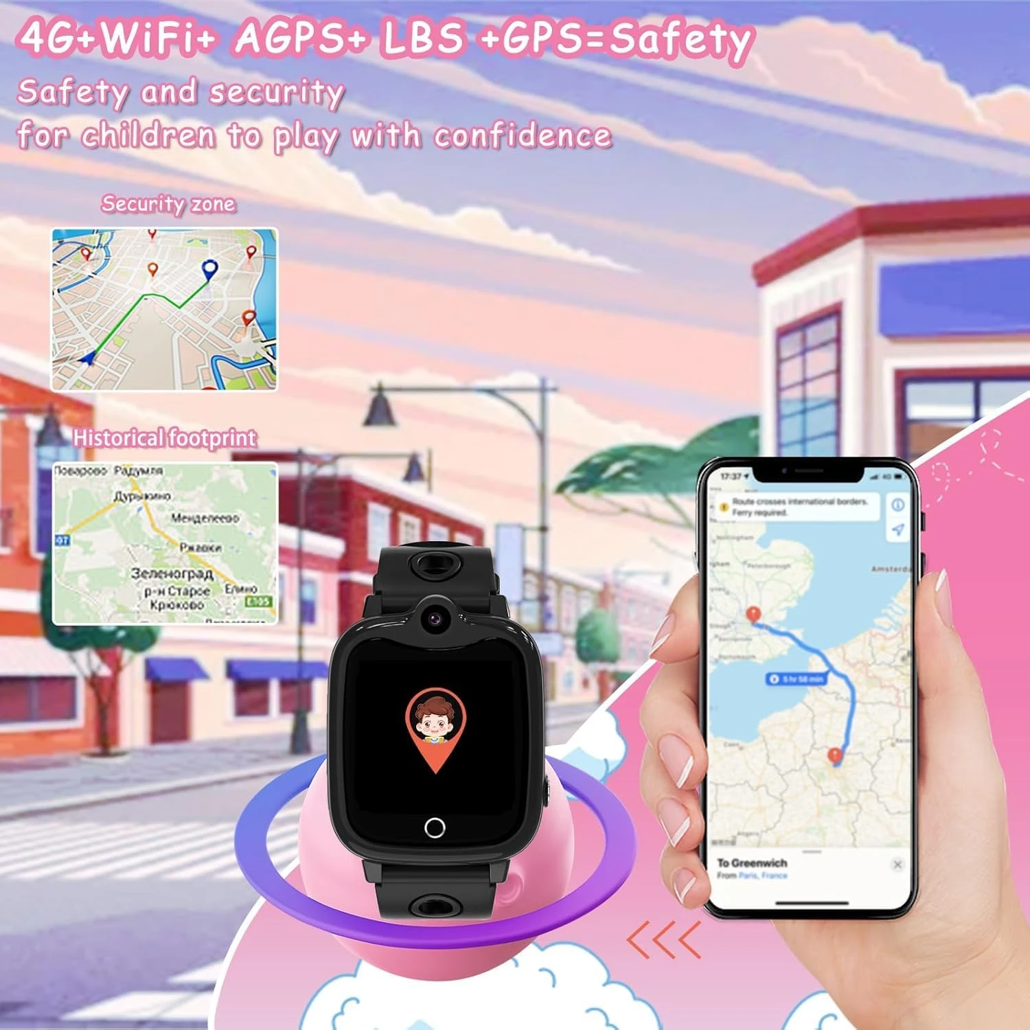 Montre Connectée Enfant Appel & GPS 5 Montre Connectée Enfant Appel & GPS – Image 3