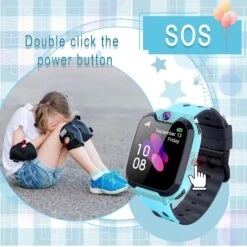 Montre Connectée Bleue Pour Garçon -Monde Electronique montre pour garcon 3 ans SOS