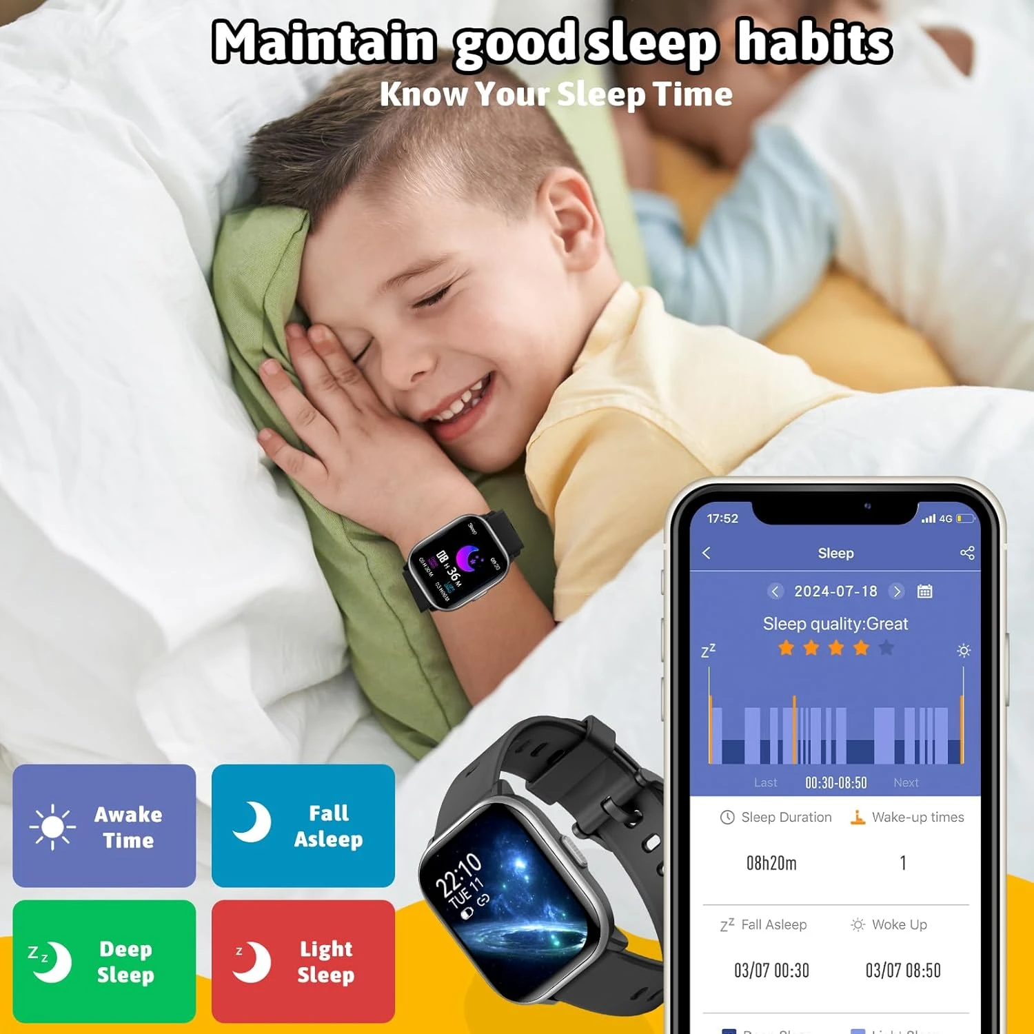 Montre Sport Connectée Enfant 5 Montre Sport Connectée Enfant – Image 3